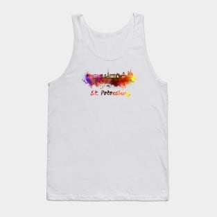 St,Petersburg skyline in watercolor Tank Top